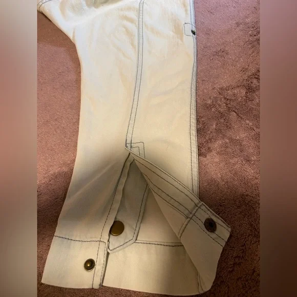 FOREVER 21 Oversized Light Faded Blue Denim Jean Jacket M-L - Picture 8 of 11